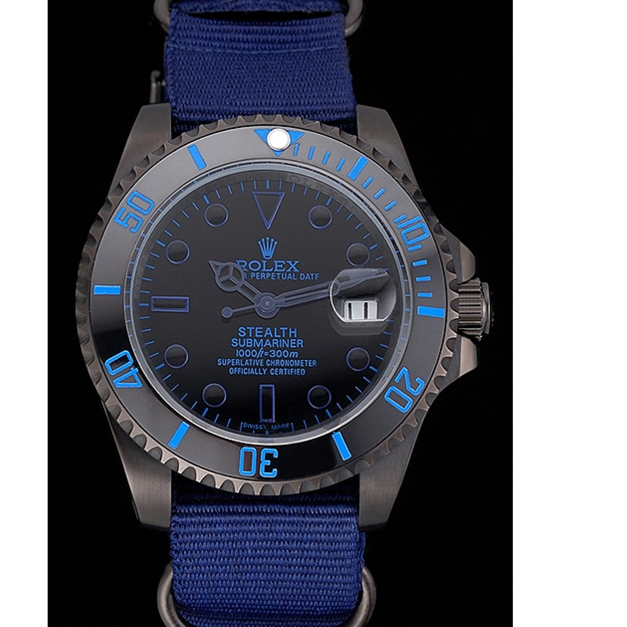 Good copy rolex watches Strap 622008 Blue Submariner Stealth Rolex Nylon 0802